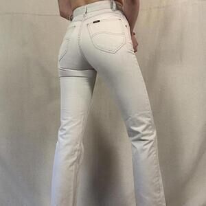 Cream vintage Lee high waisted jeans